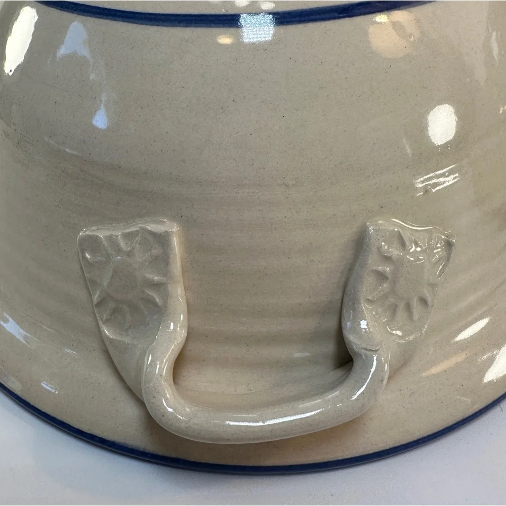 VTG Pottery Funnel‎ Steamer Pot Bundt Cake Stoneware Lid Handmade Yunnan Rice